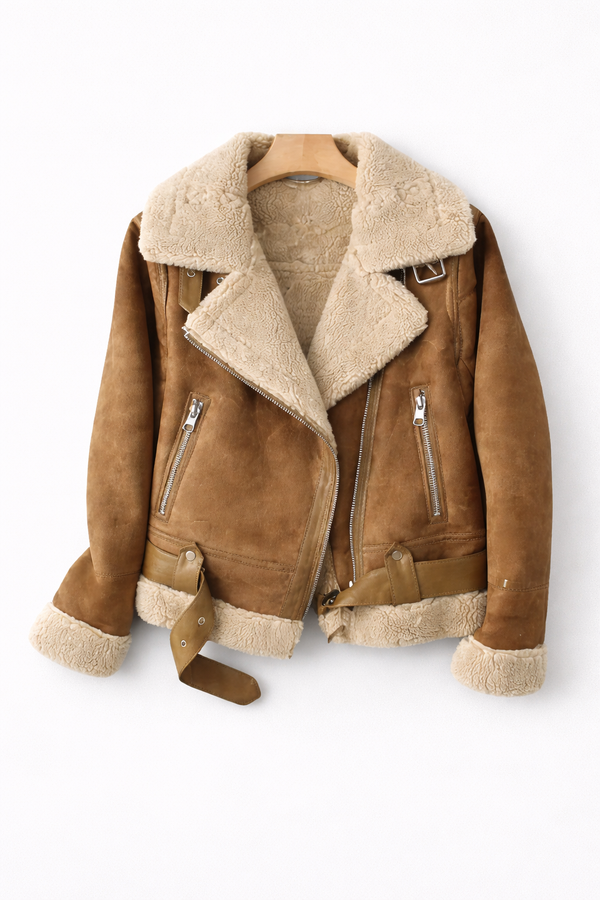 Caroline Shearling Aviator Jacket