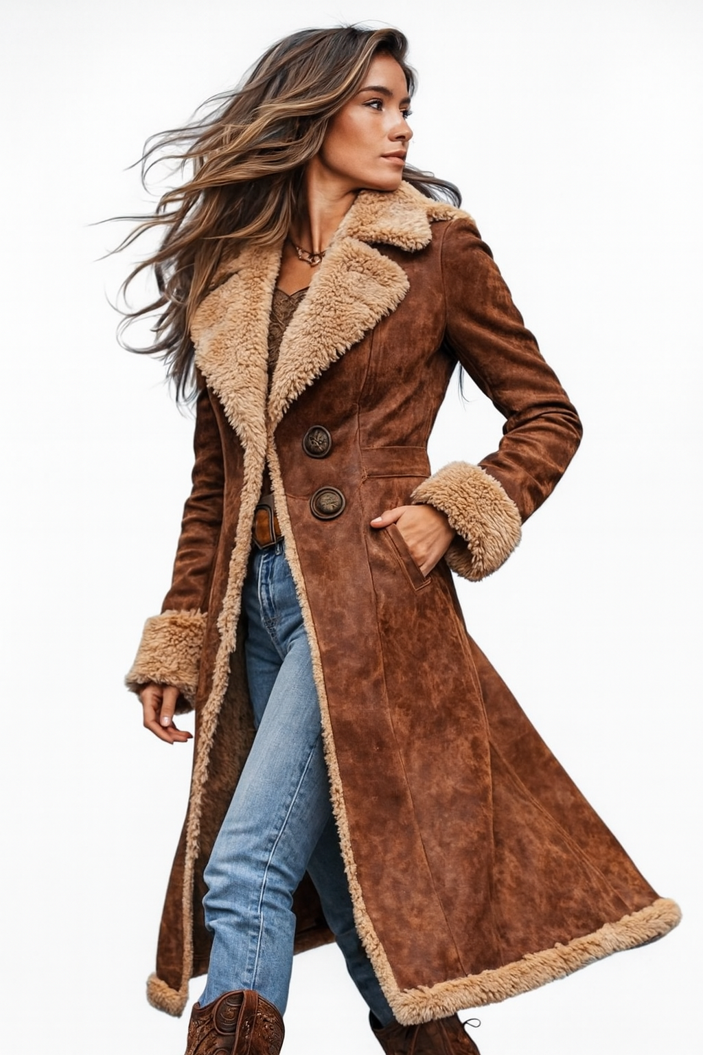Isabella Vintage Coat Inspired Long Coat 2
