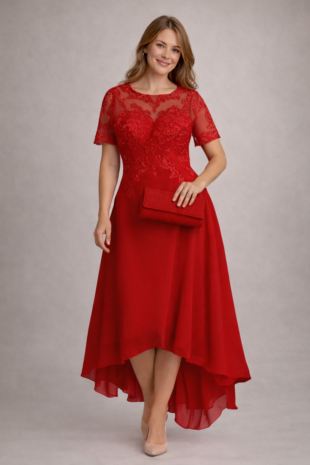 Rosalie Lace Evening Dress Multi 7