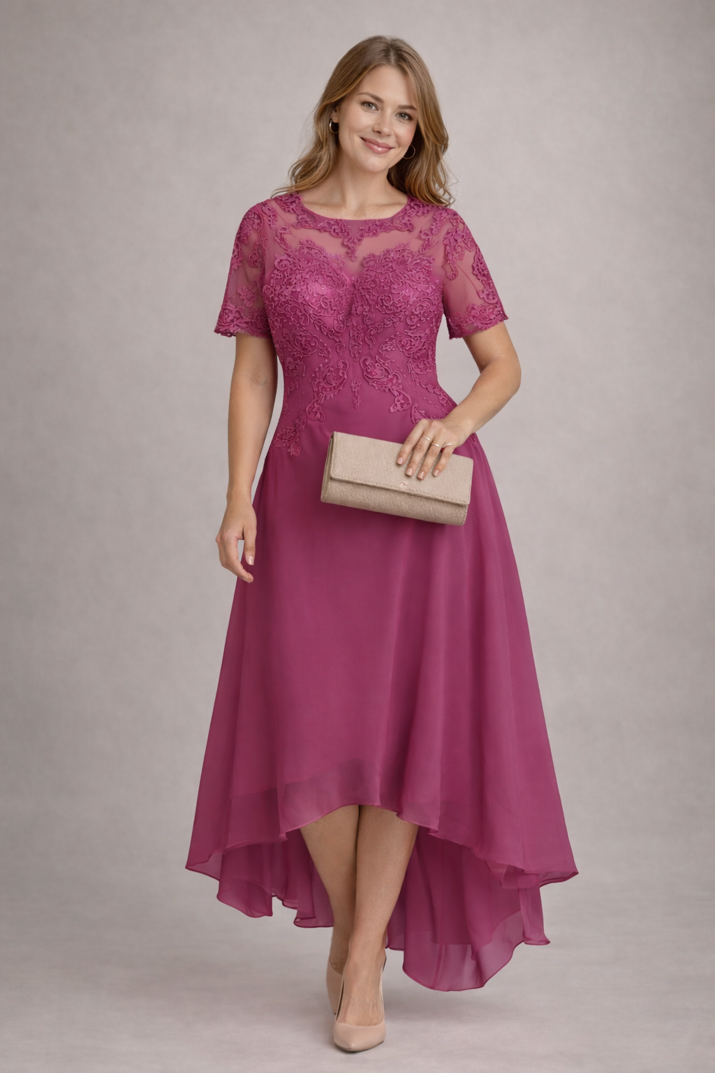 Rosalie Lace Evening Dress Multi 6