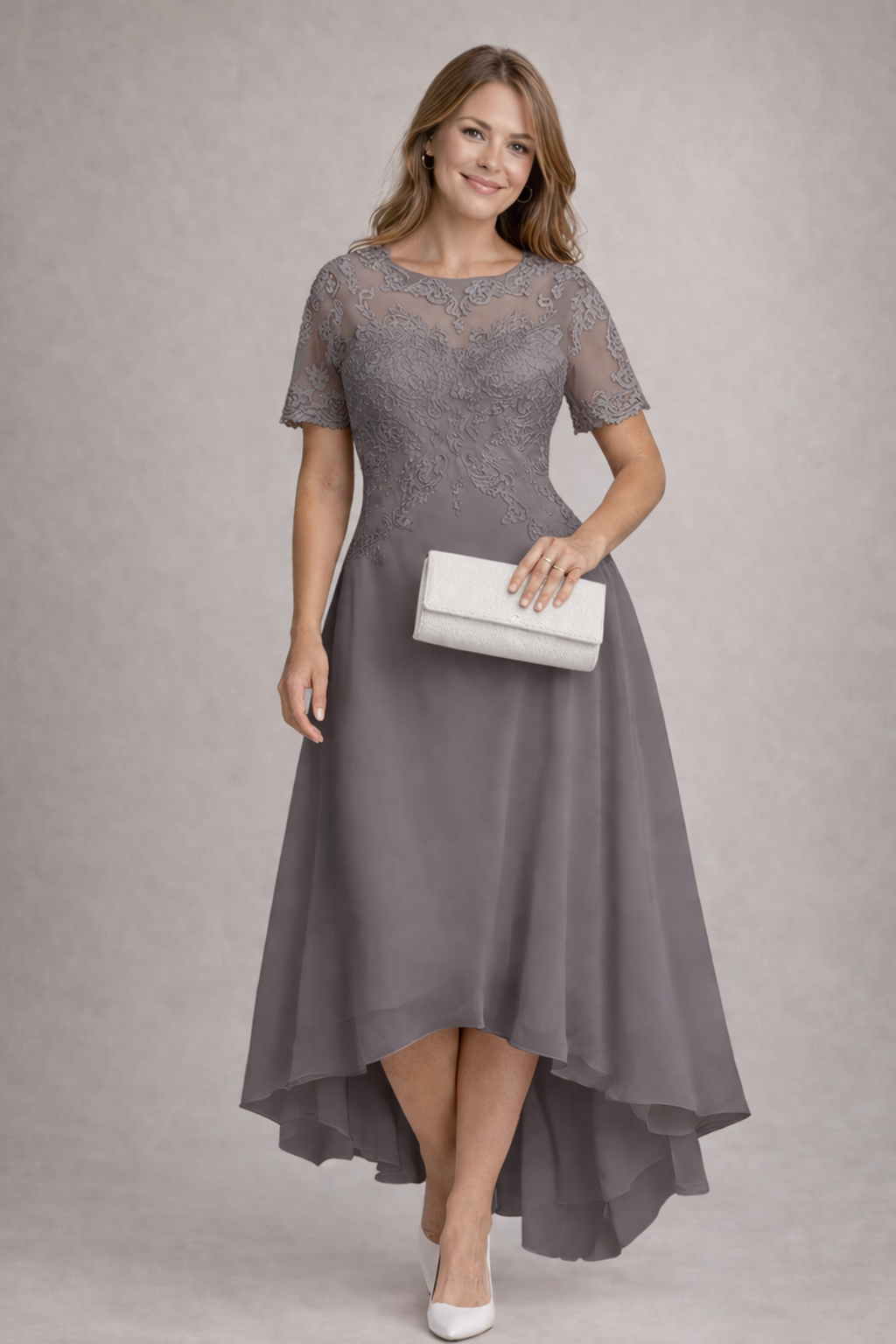 Rosalie Lace Evening Dress Multi 10