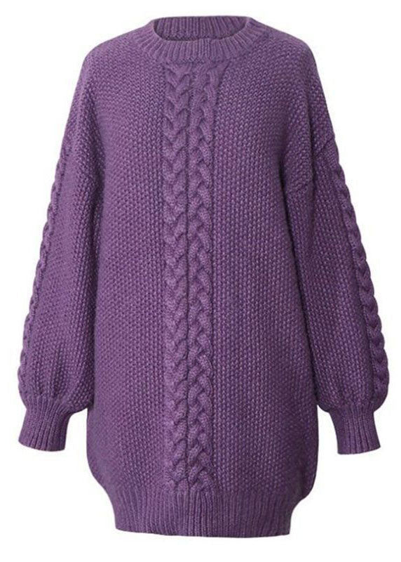 Valentina Knit Midi Dress Purple 5