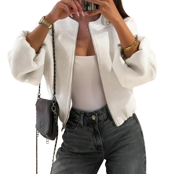 Rhian Faux Leather Zip-Up Jacket