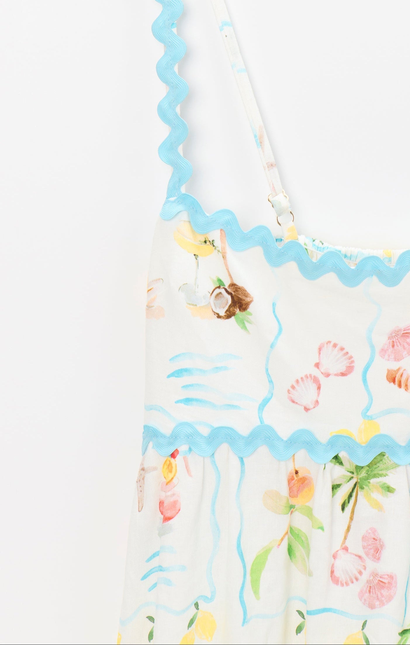 Margot Scallop Maxi Dress in Seaside Blue 13