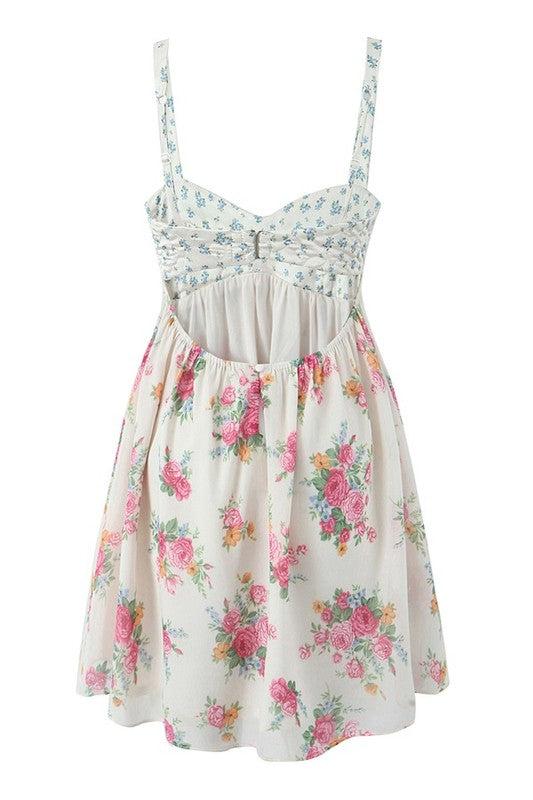 Evelyn Rose Floral Midi Dress Rose 3
