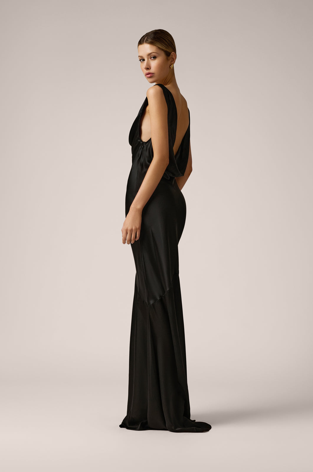 Celeste Cowl Neck Dress BLACK 2