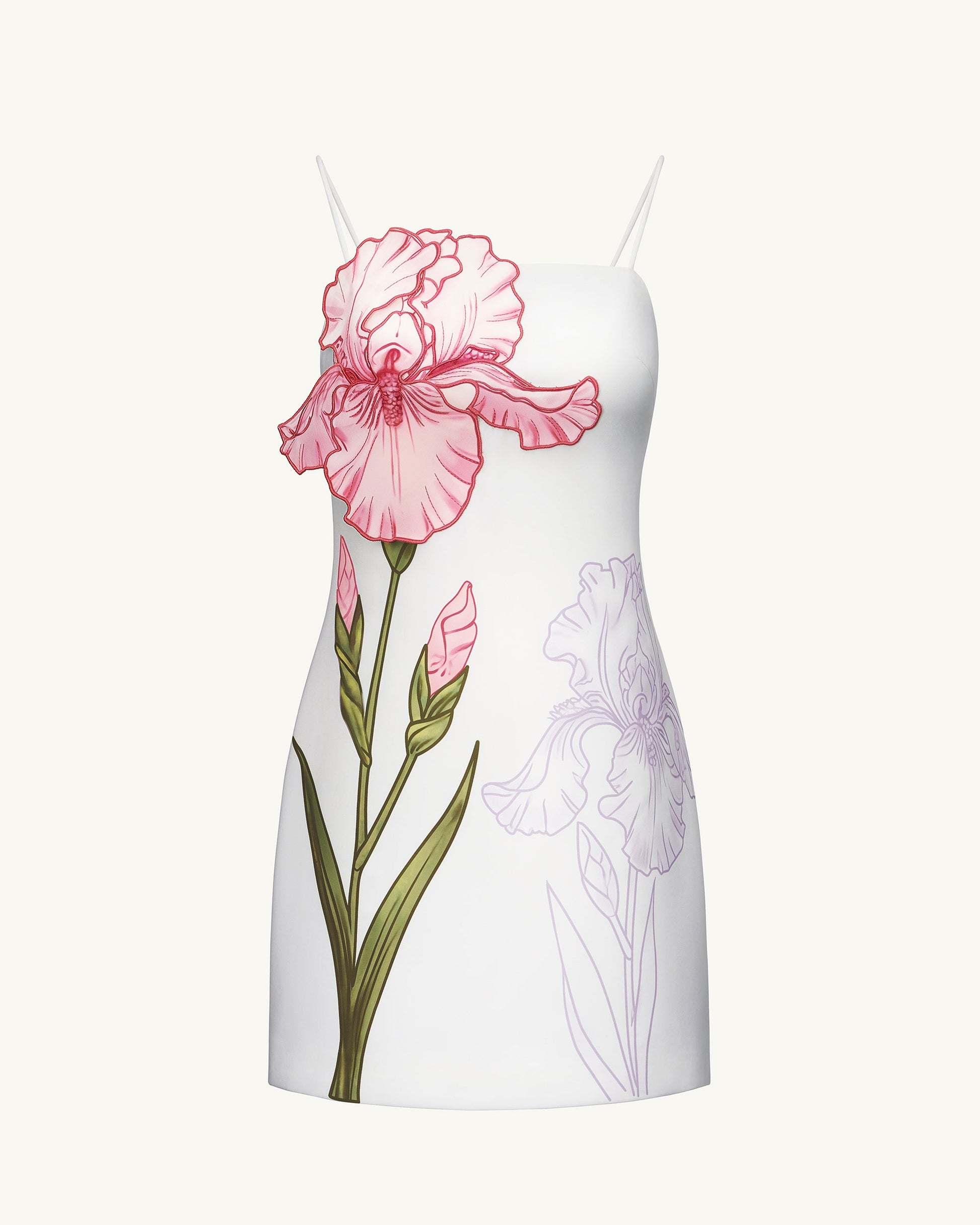 Iris Appliqué Mini Dress White 4