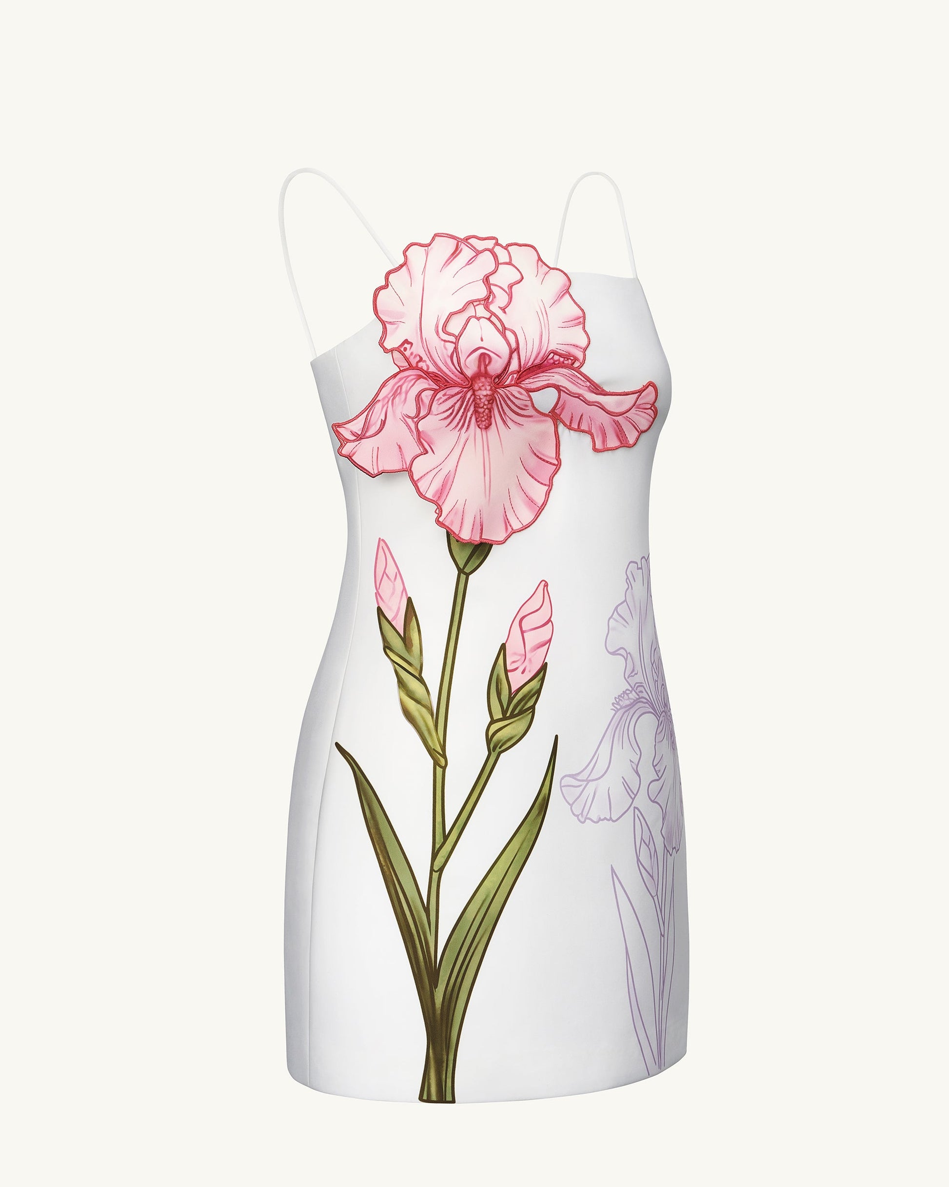 Iris Appliqué Mini Dress White 5