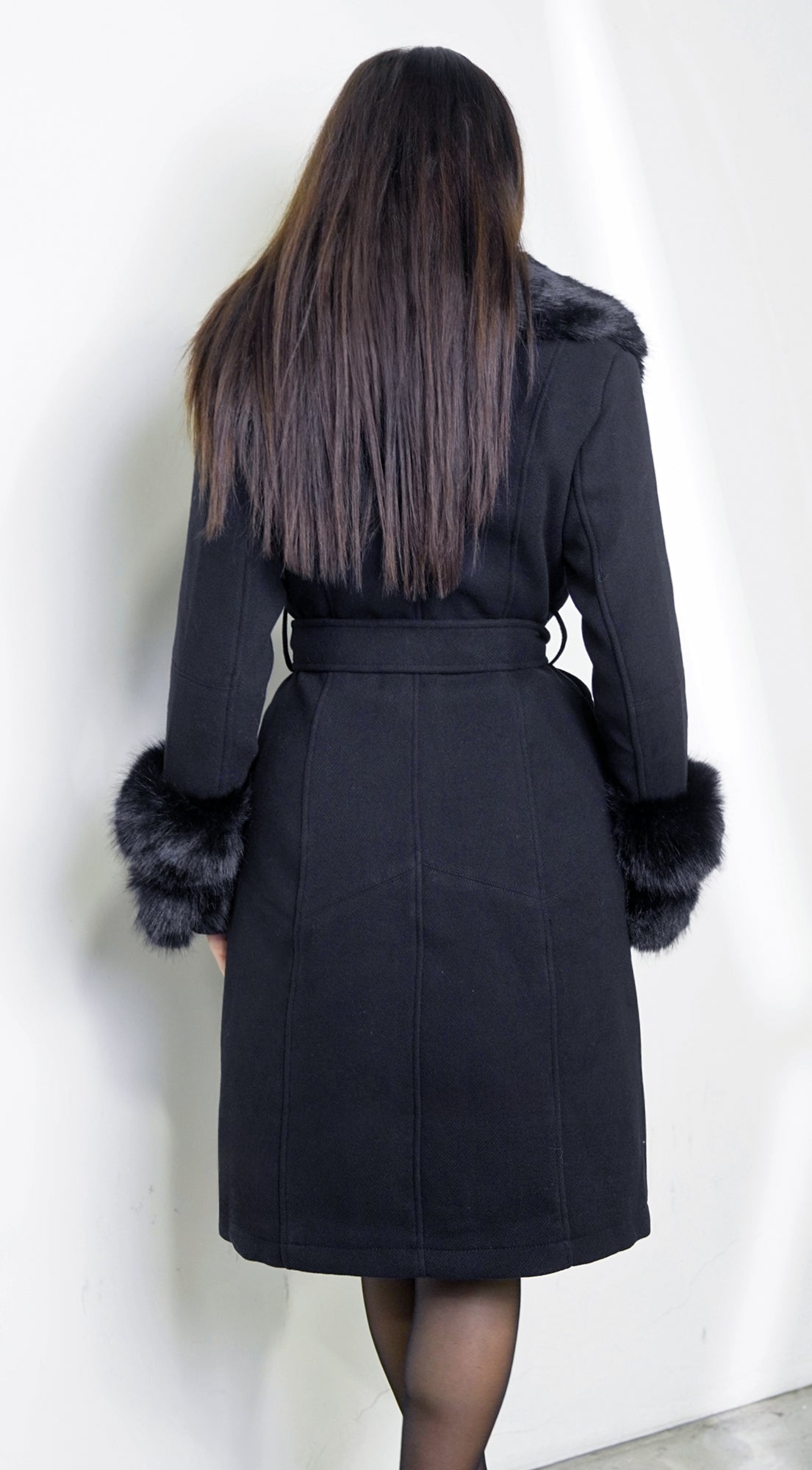 Renée Faux Fur Coat Black 8