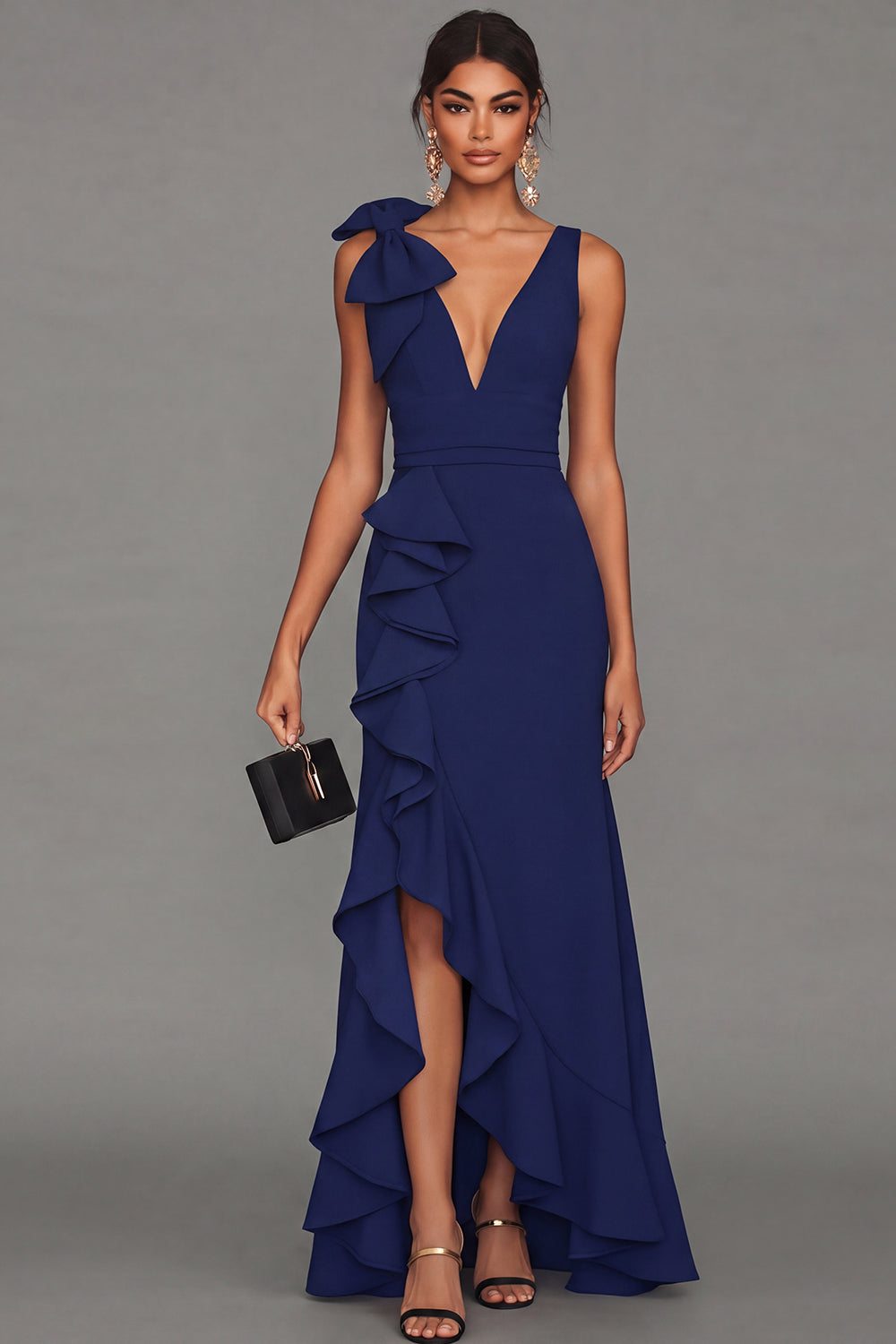 Valentina Ruffle Formal Gown Lilac 6