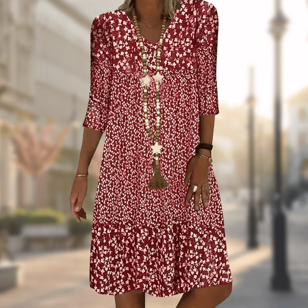 Margot Satin A-Line Midi Dress Multi 2