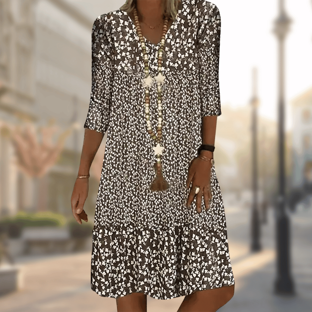 Margot Satin A-Line Midi Dress Multi 27