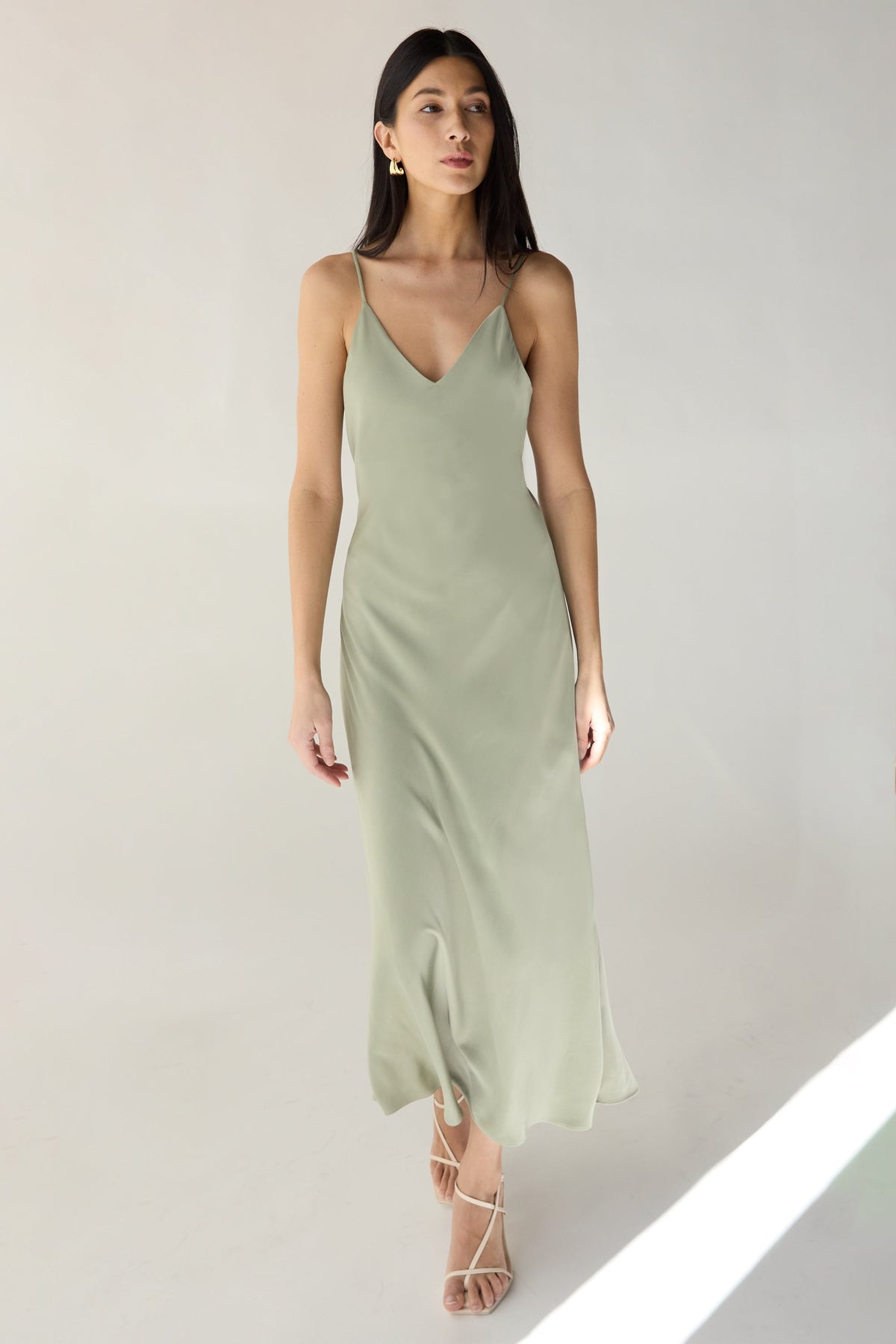 Violet Satin Midi Dress Grisaille 7