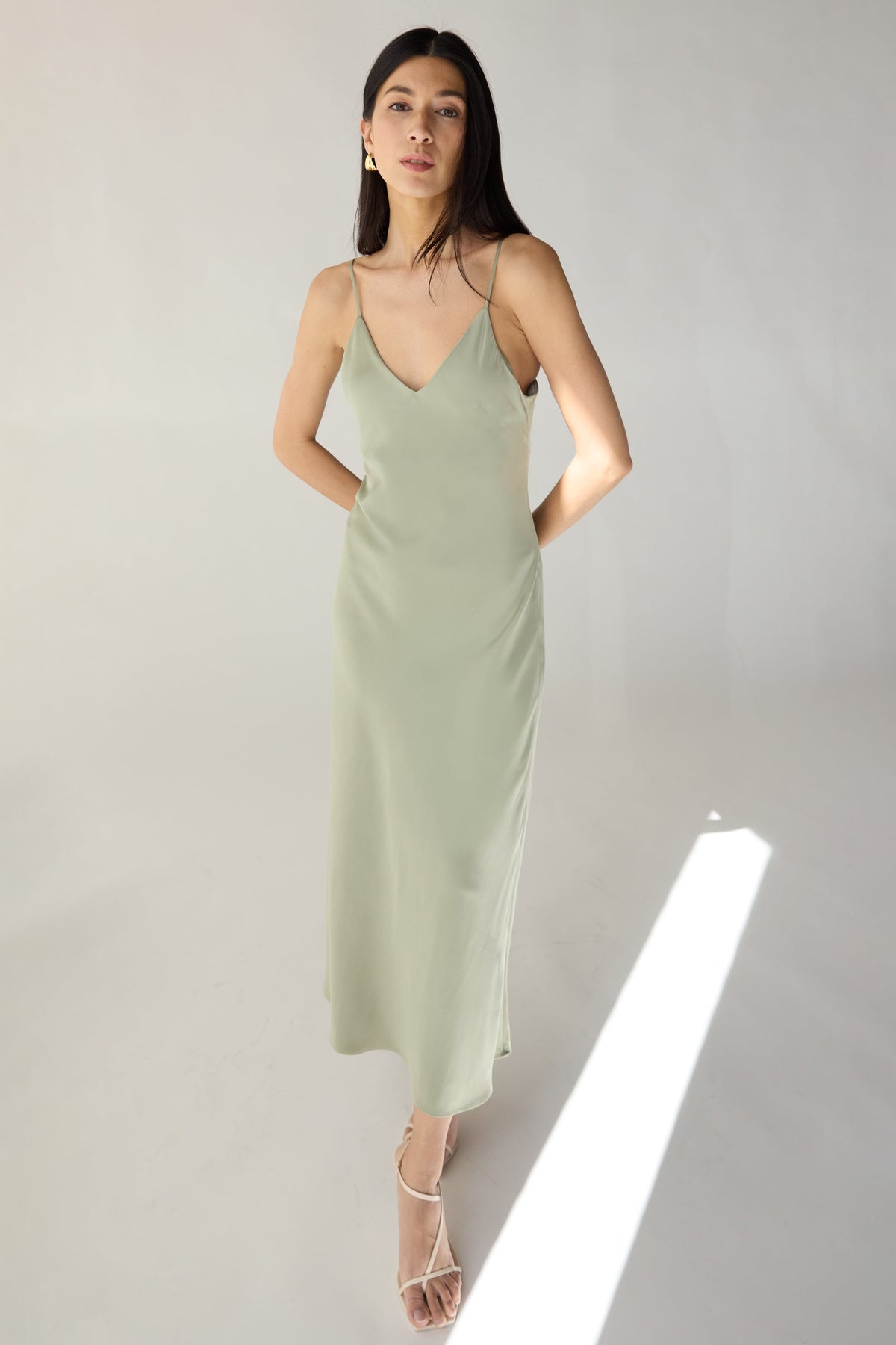 Violet Satin Midi Dress Tea 8