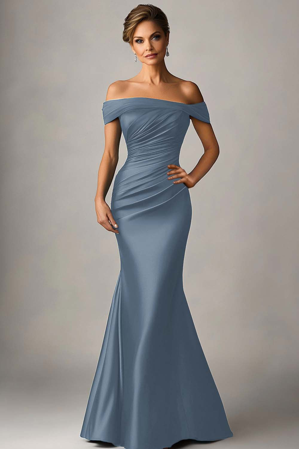 Ophelia Satin Mermaid Dress Burgundy 6