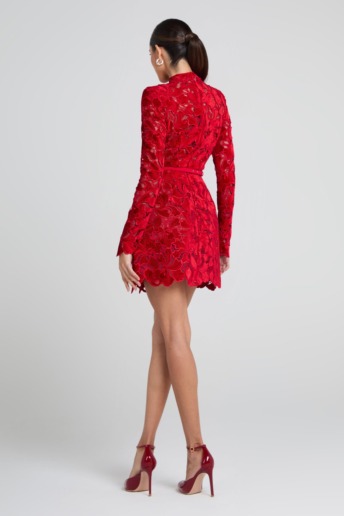 Lydia Red Velvet Dress Red 4