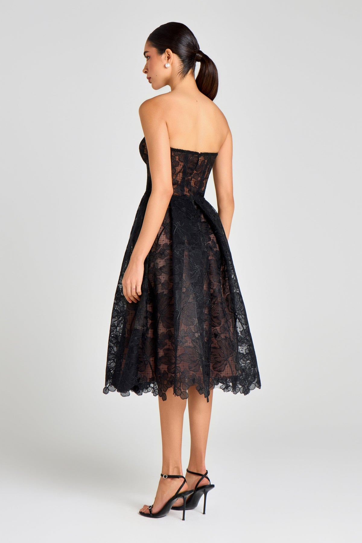 Olivia Black Lace Corset Dress Black 3