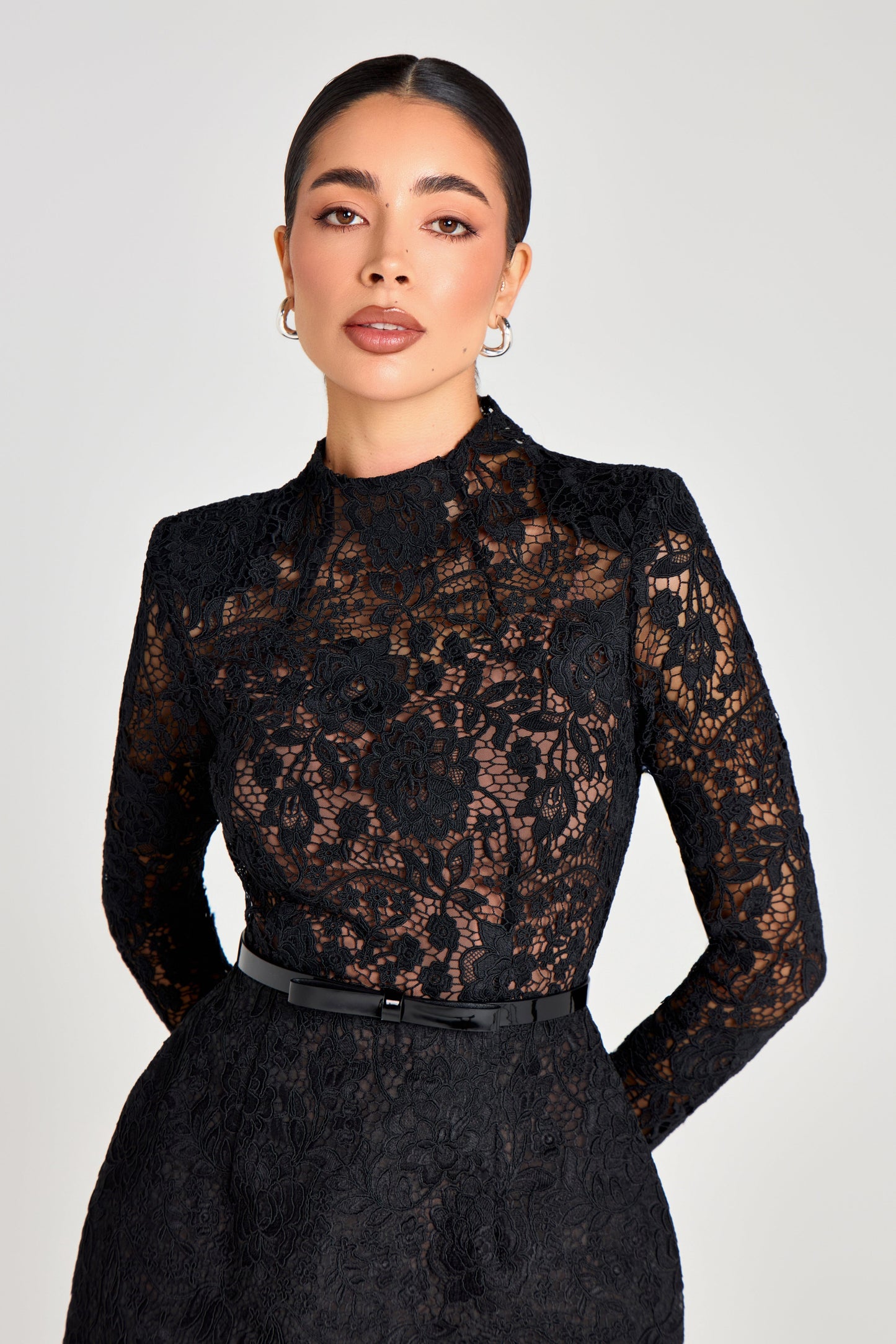 Sophie Silk Slip Dress in Black 5