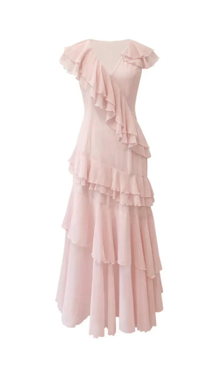 Arabella Chiffon Pleated Gown Custom Color( Add the color in the Order special instructions) 10
