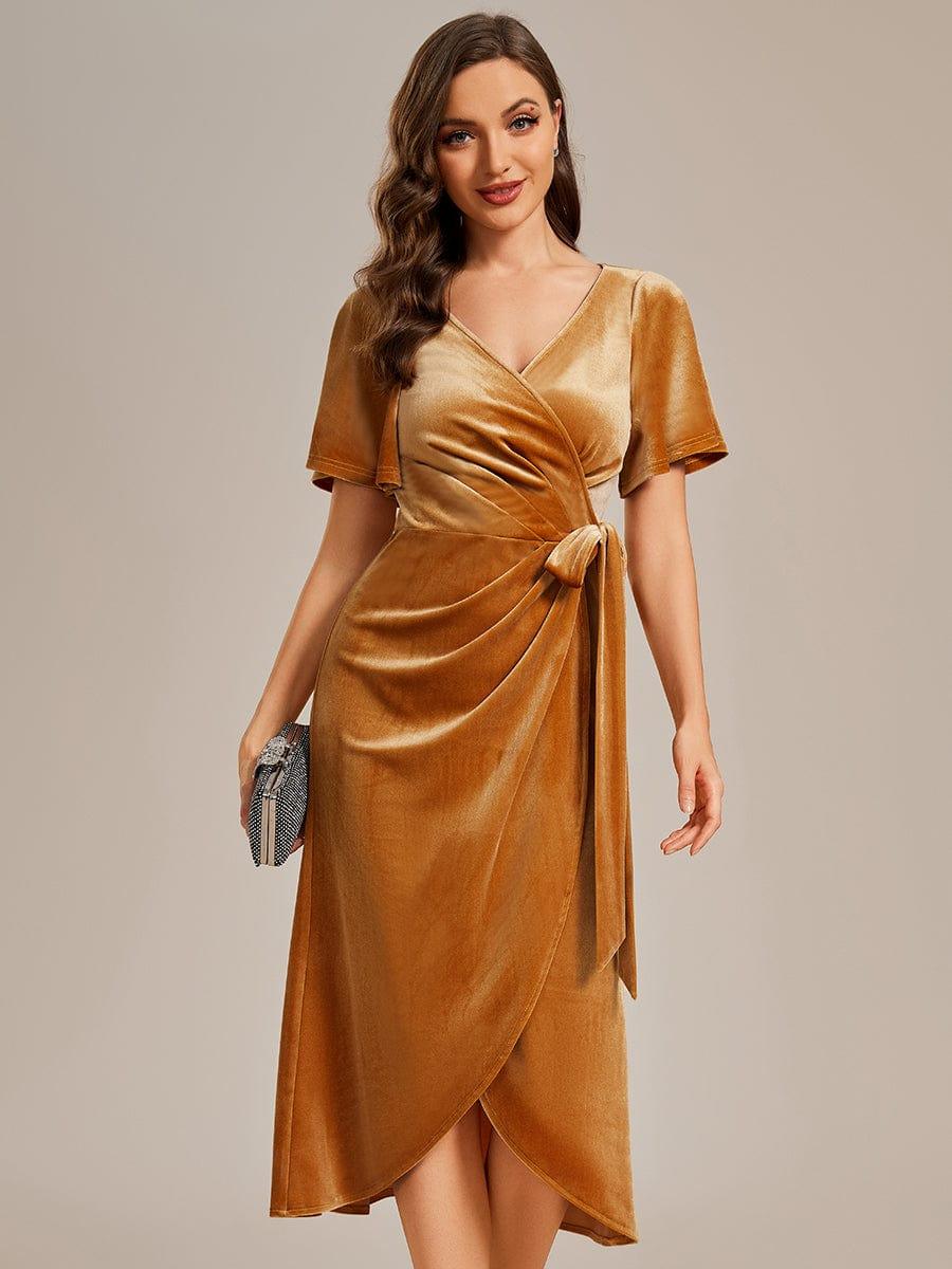 Margot Velvet Midi Dress Dusty Blue 6