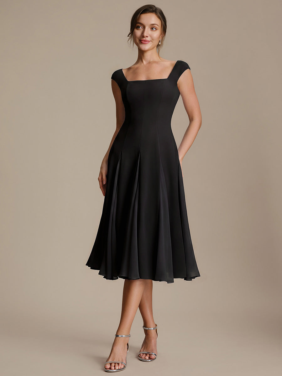Margot A-Line Midi Dress Burgundy 5