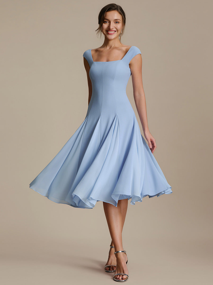 Margot A-Line Midi Dress Ice Blue 7