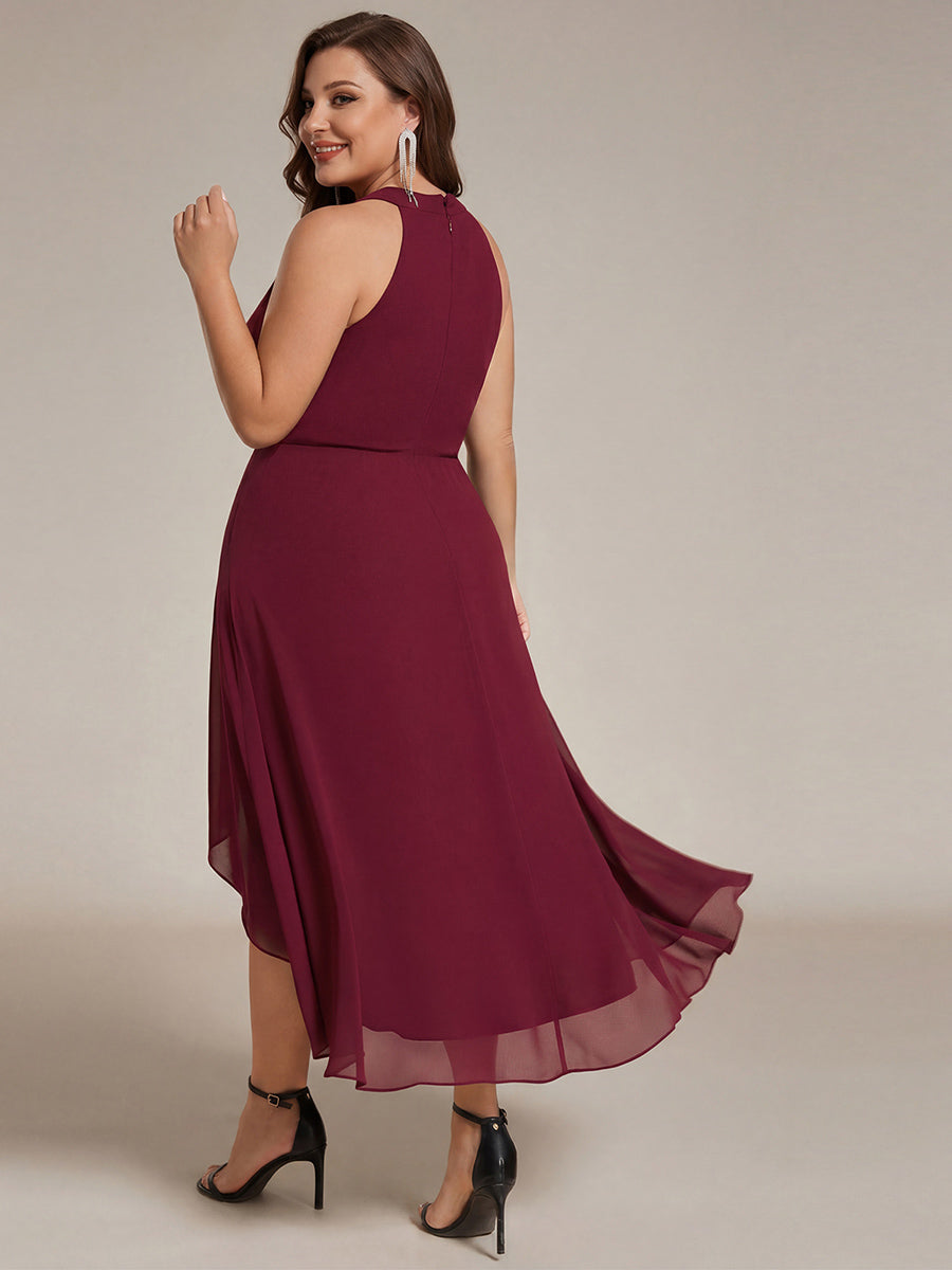 Posie Chiffon Halter Midi Dress Dark Purple 8