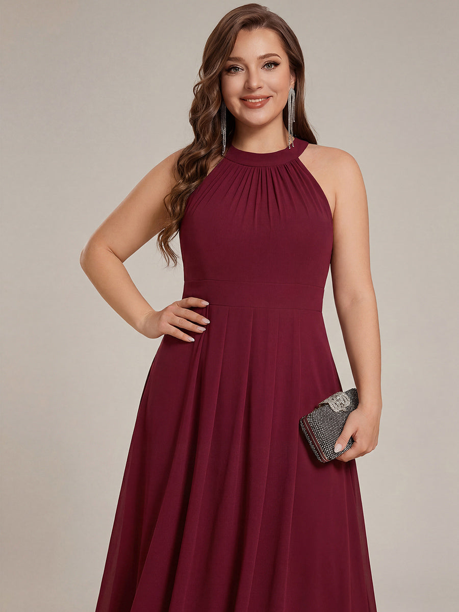 Posie Chiffon Halter Midi Dress Frosted Lilac 9