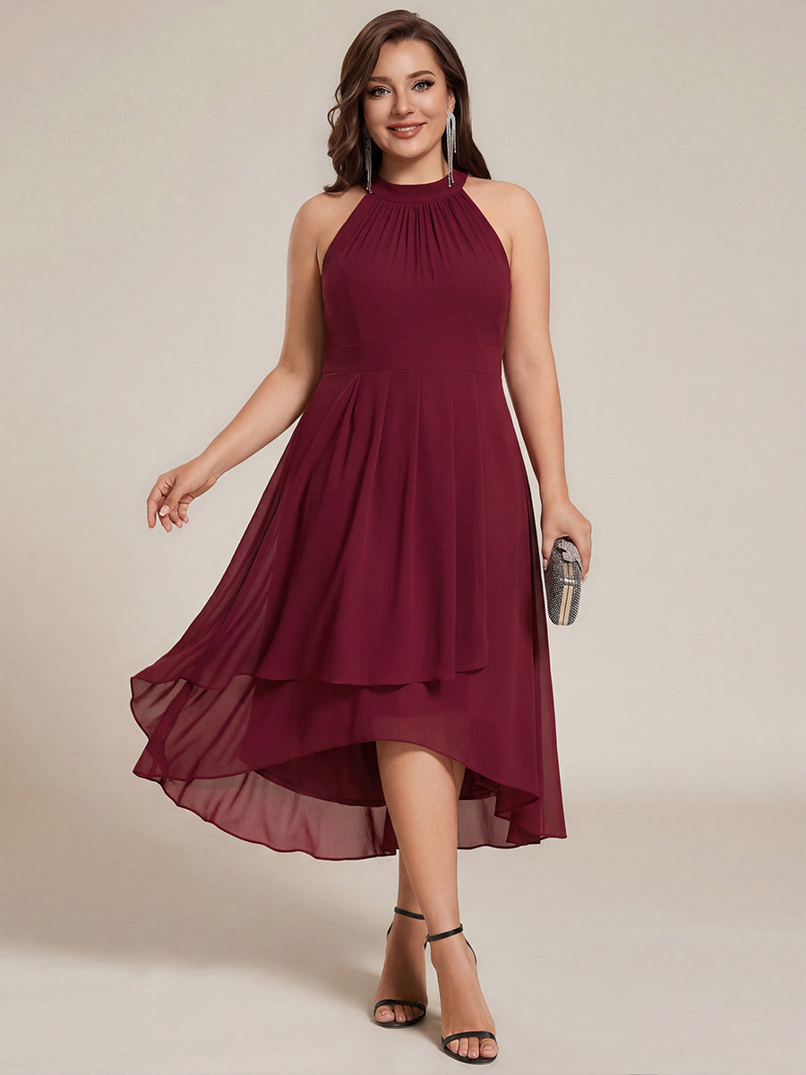Posie Chiffon Halter Midi Dress Teal 7