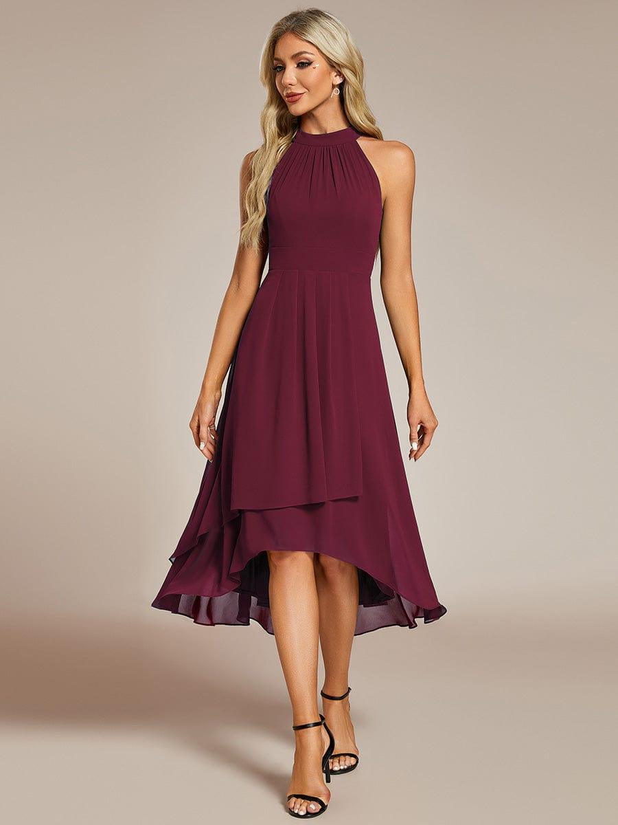 Posie Chiffon Midi Dress Navy Blue 9