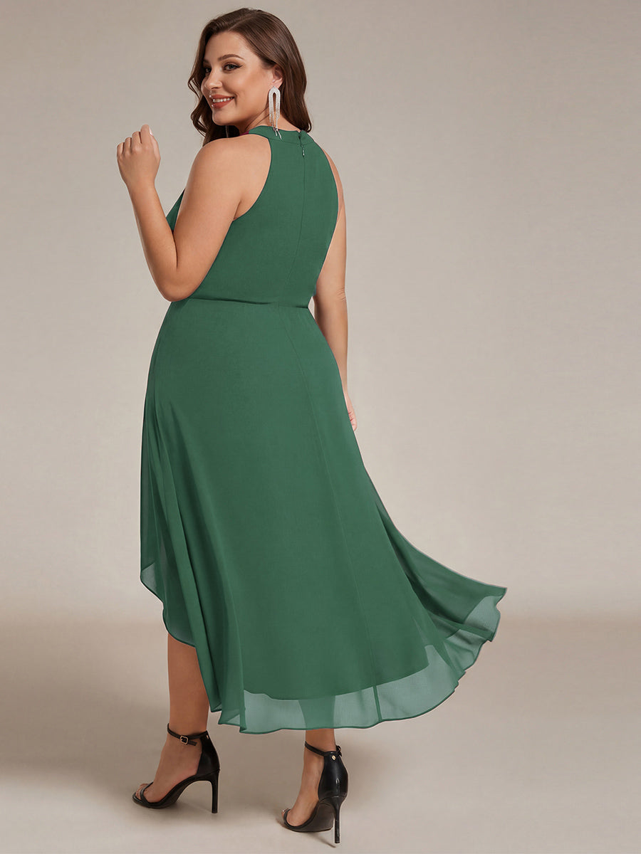 Posie Chiffon Halter Midi Dress Dark Purple 2
