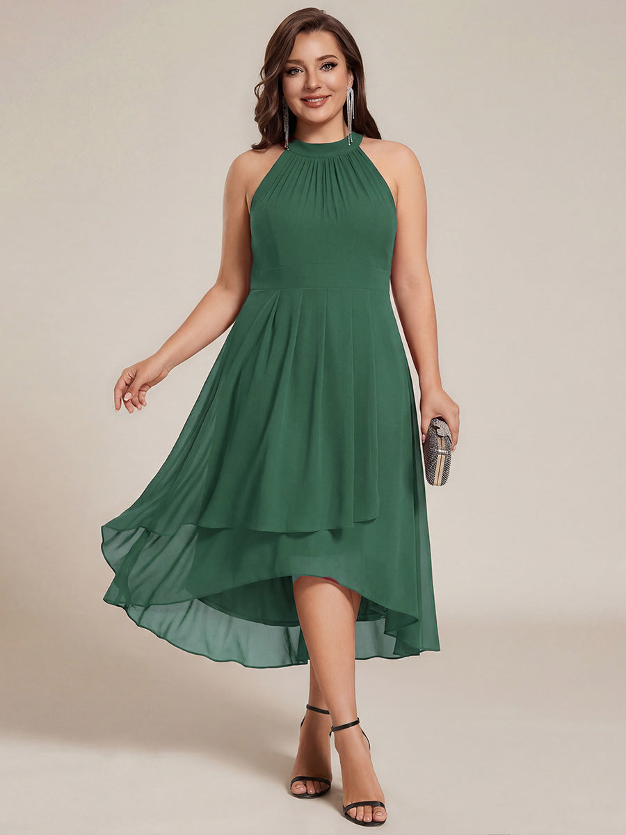 Posie Chiffon Halter Midi Dress Black 1