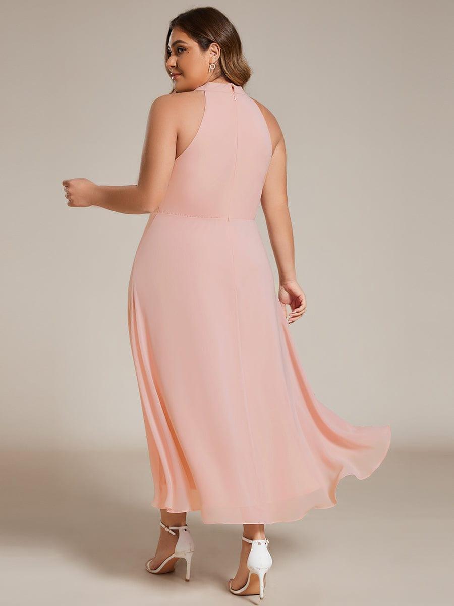 Posie Chiffon Halter Midi Dress Purple Orchid 4