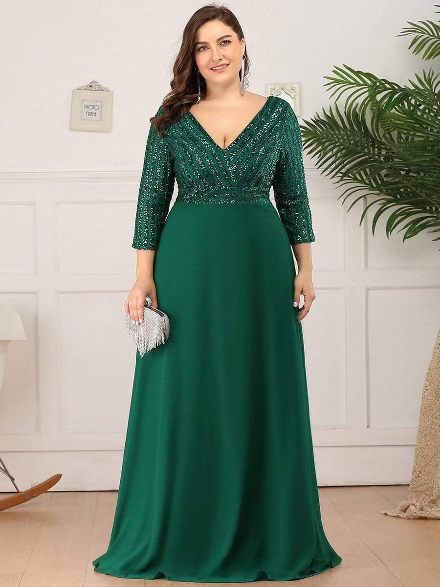 Luena Sequin A-Line Formal Dress Dusty Blue 5