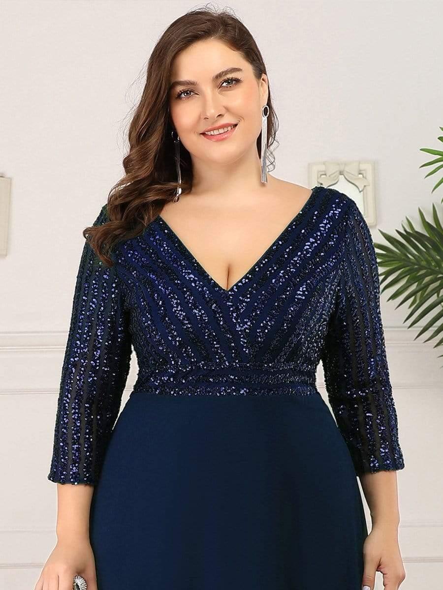 Luena Sequin A-Line Formal Dress Dark Green 8