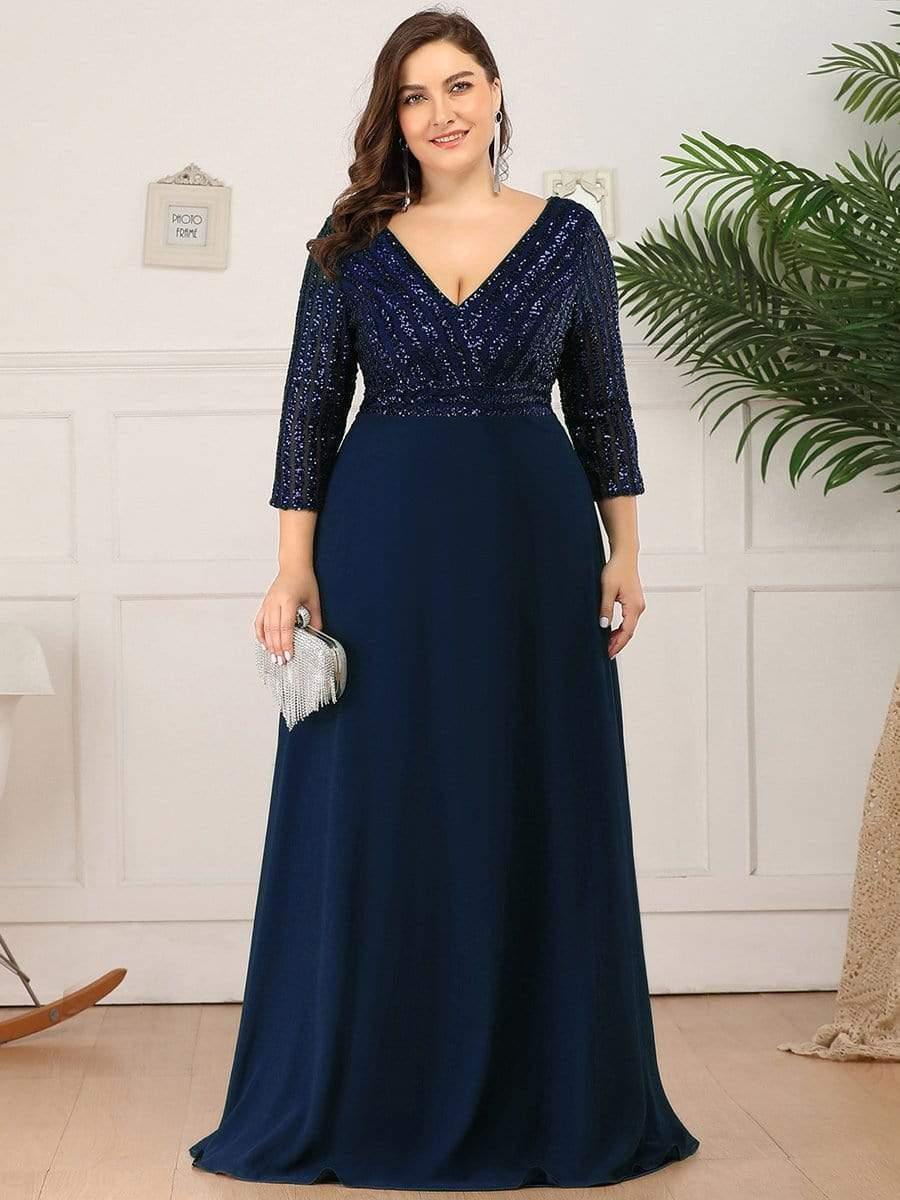 Luena Sequin A-Line Formal Dress Light Teal 9