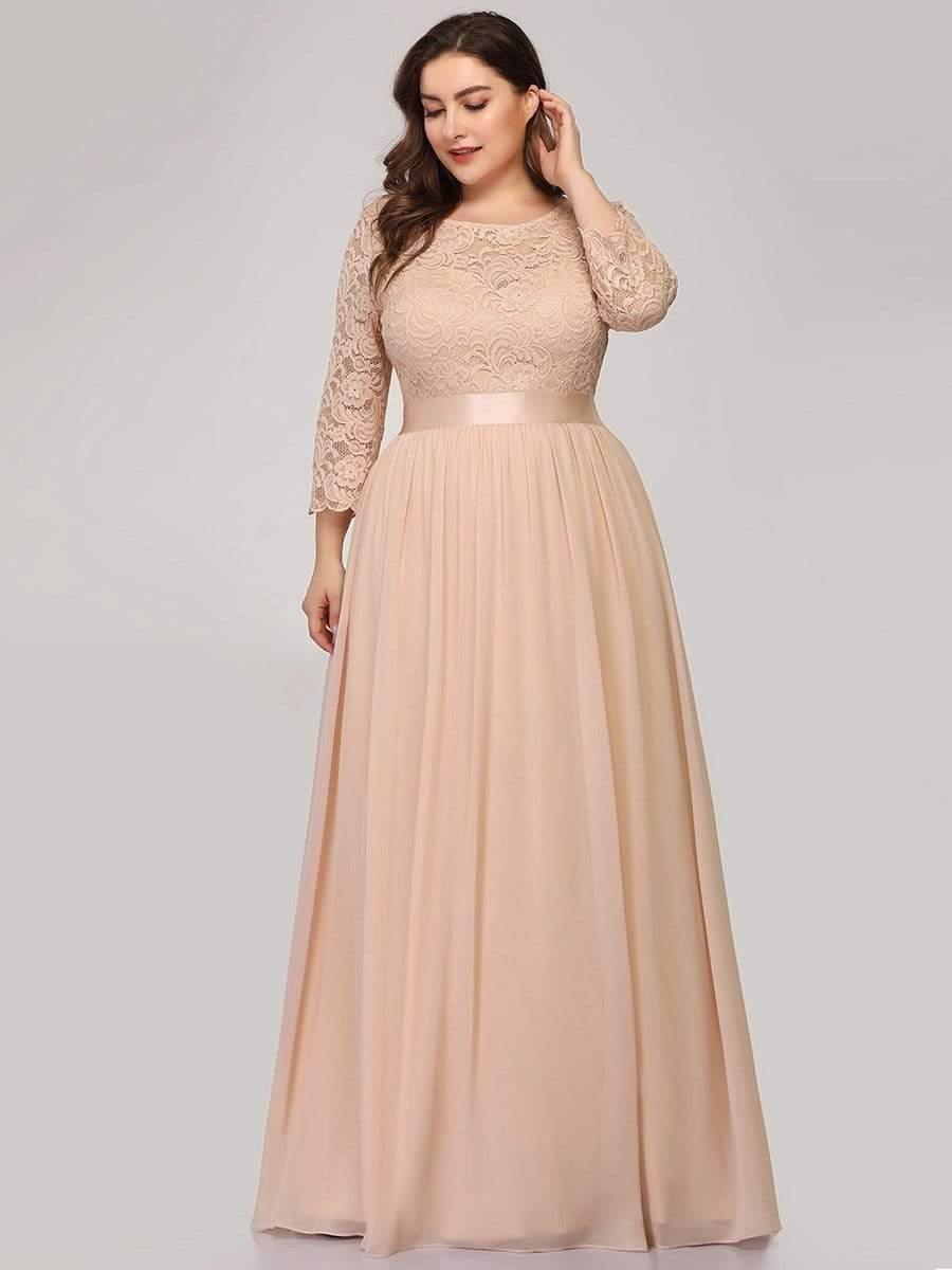Fawn Black Lace Evening Dress Pink 7