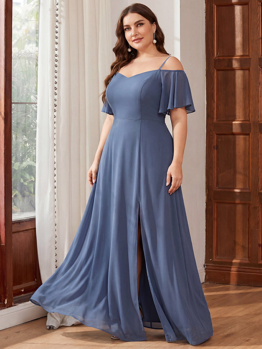 Reya Cold Shoulder Bridesmaid Dress Eucalyptus 3