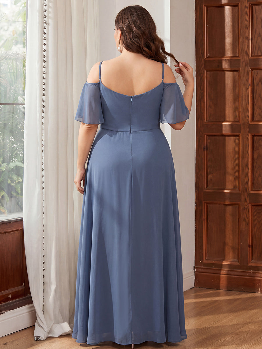 Reya Cold Shoulder Bridesmaid Dress White 4