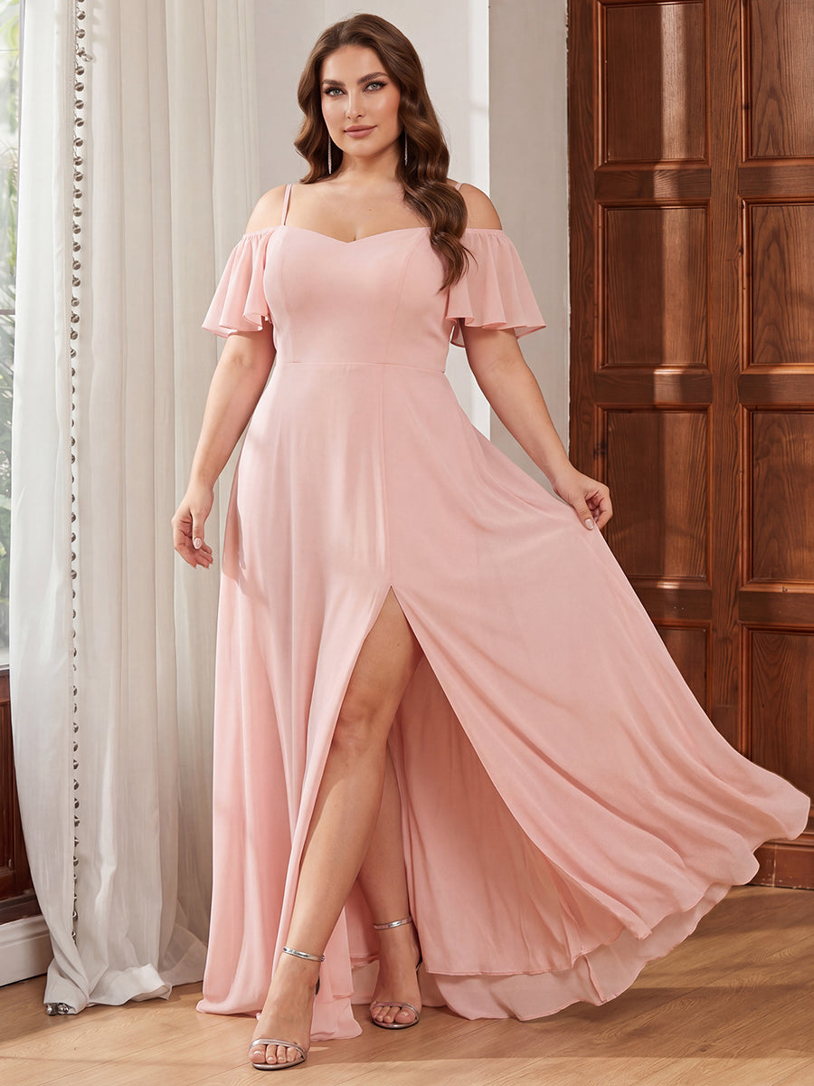 Reya Cold Shoulder Bridesmaid Dress Burnt Orange 7