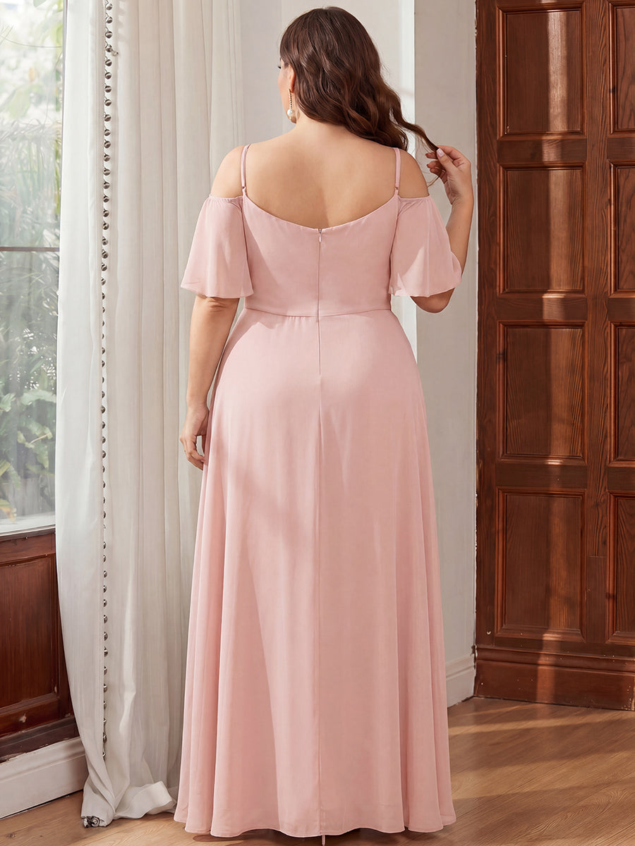 Reya Cold Shoulder Bridesmaid Dress Golden Roses 8