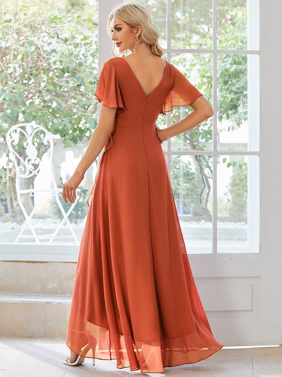 Dusty Rose Oree Chiffon Bridesmaid Dress