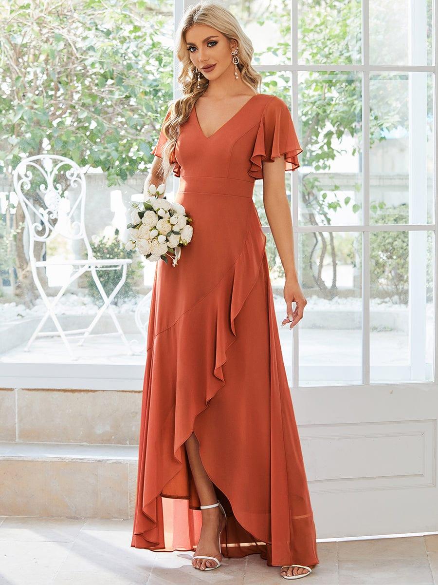 Oree Chiffon Bridesmaid Dress Pink 1