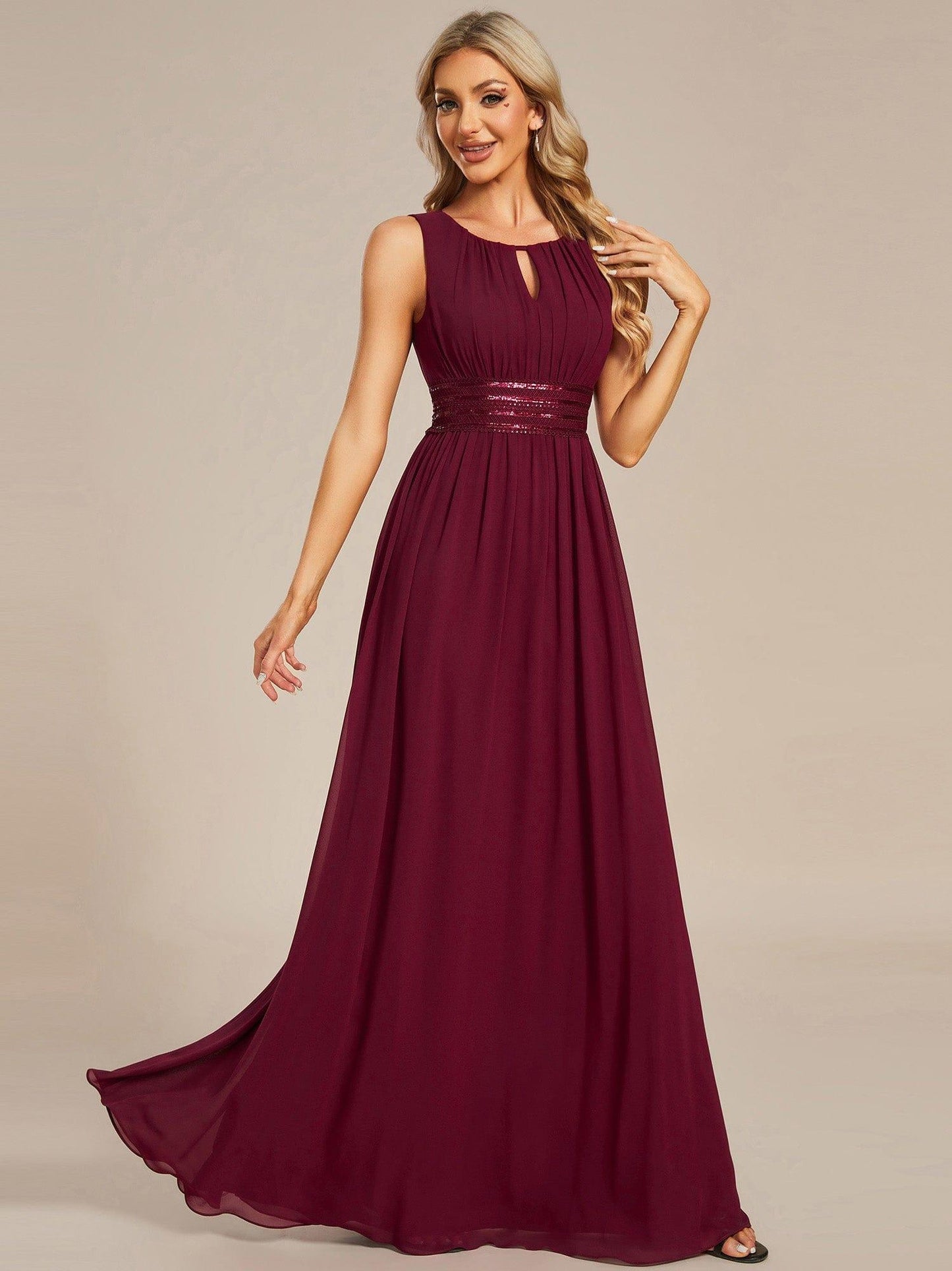 Kalia Chiffon A-Line Dress Purple Orchid 5