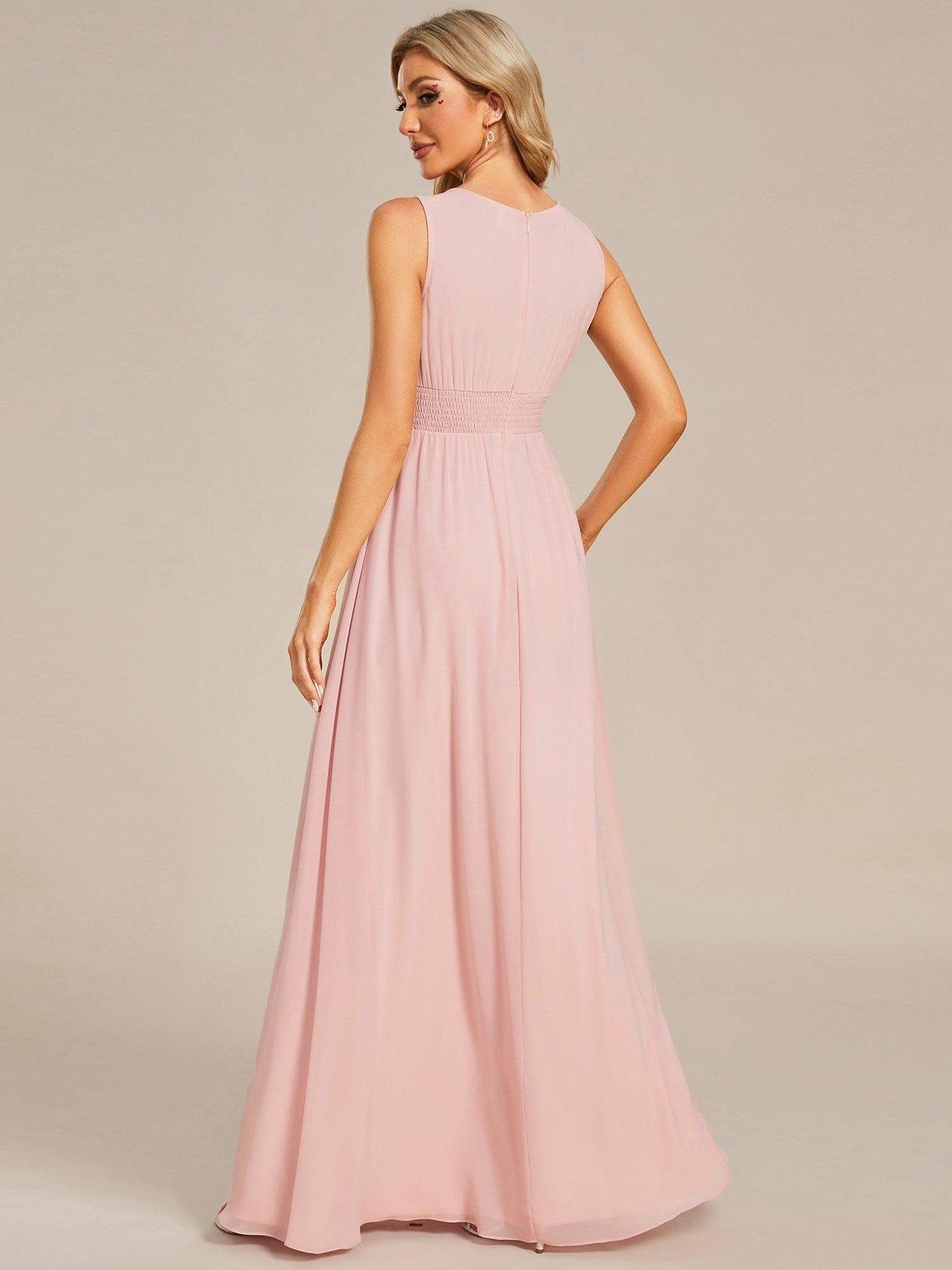 Frosted Lilac Kalia Chiffon A-Line Dress