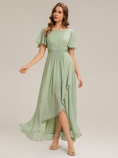 Ever Sage Chiffon Ruffle Sleeve Dress Mint Green 1