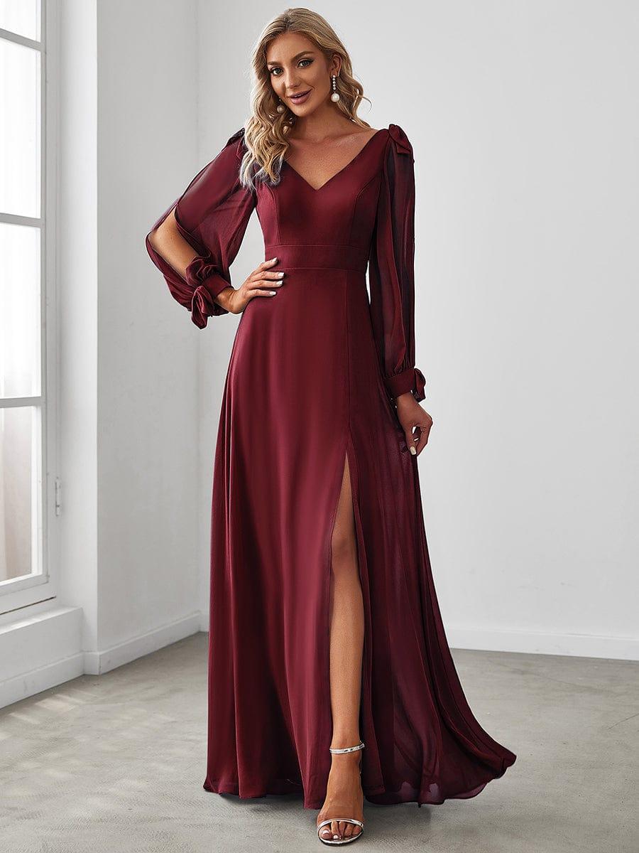 Everose Ivory A-Line Bridesmaid Dress Dusty Blue 1