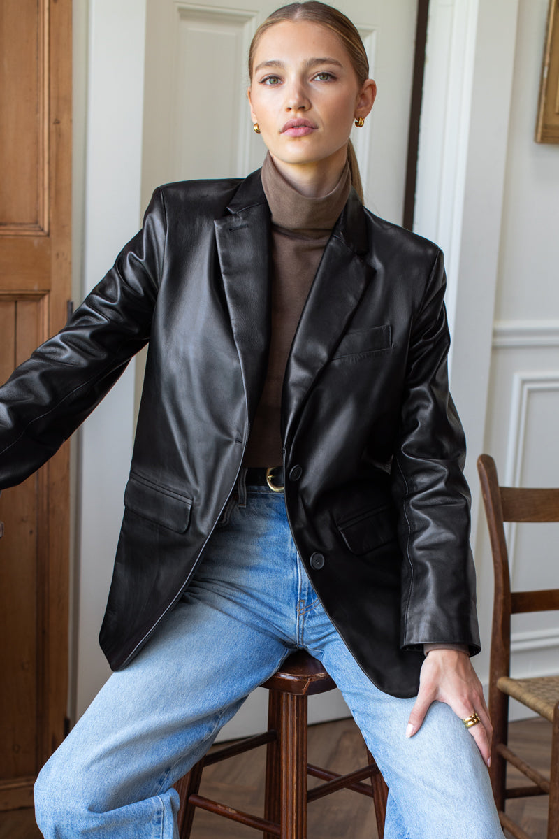 Renata Turtleneck Mini Dress in Jet Black Woodsmoke 10