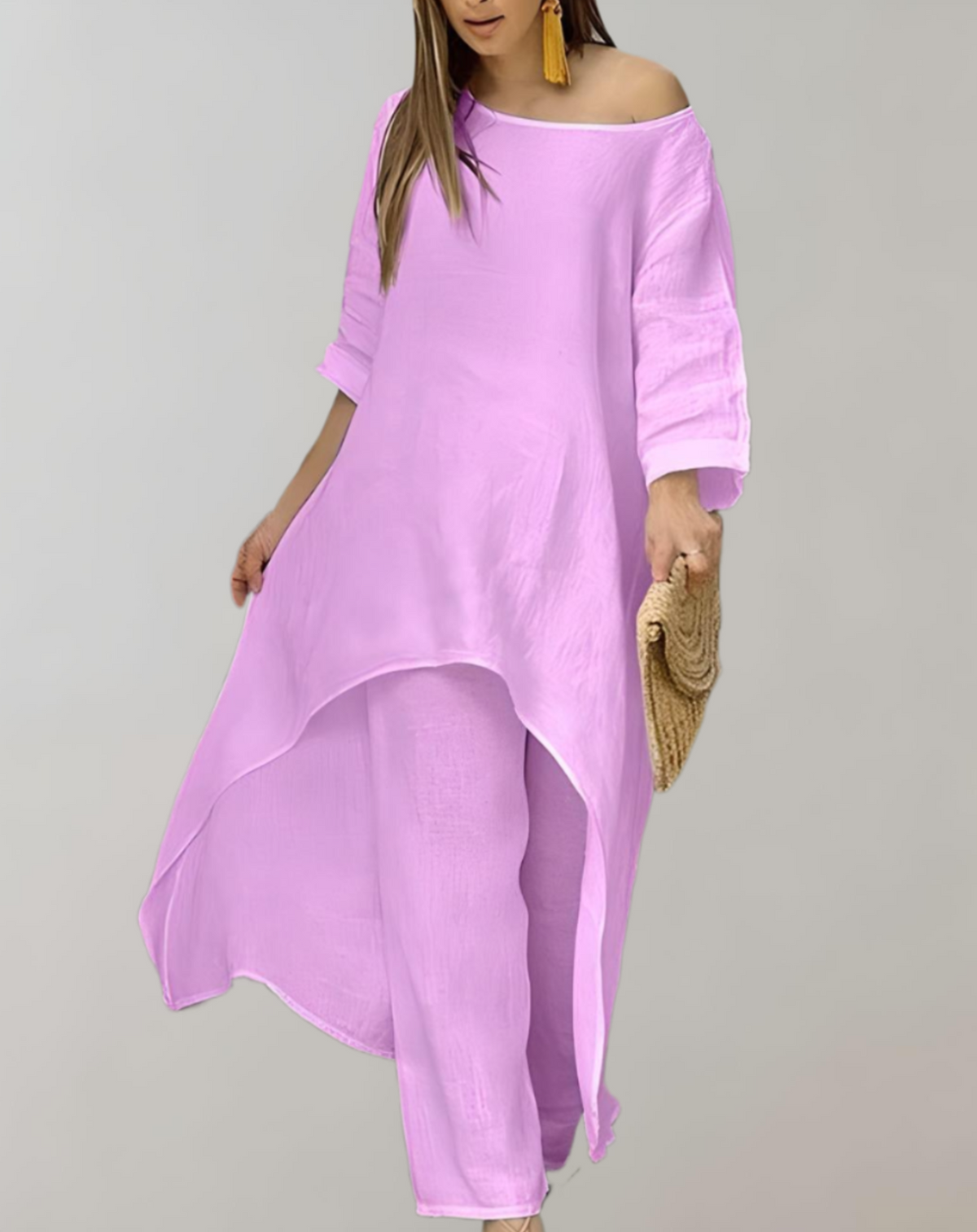 Carline Two-Piece Satin Set Multi 1