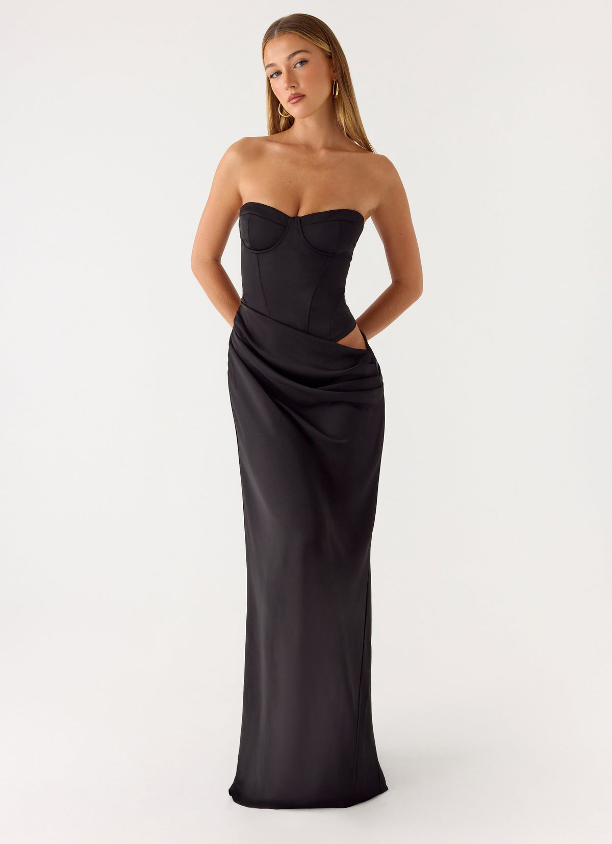 Emory Corset Maxi Dress Black 2